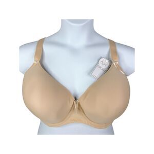 NWT Elomi Bijou Plunge Bra sz 42H US / 42FF UK Molded Cup Sand Convertible Back
